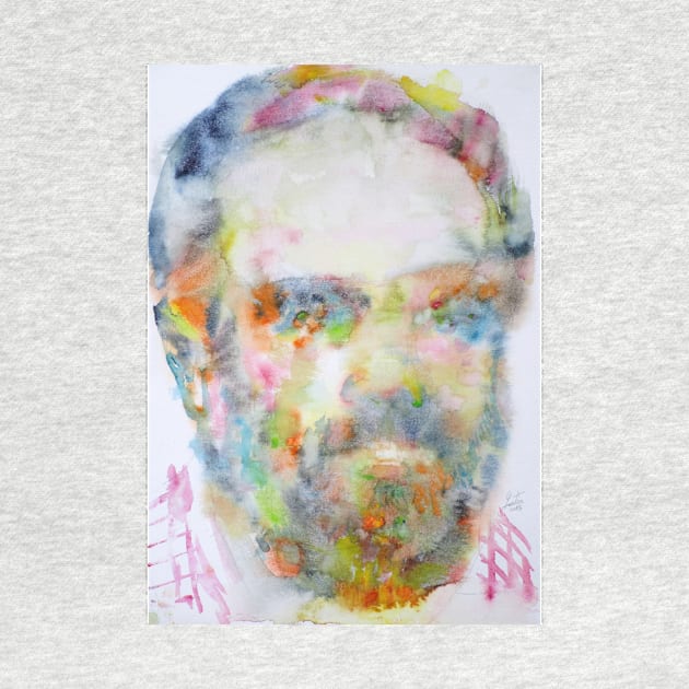 PHILIP K. DICK watercolor portrait .1 by lautir